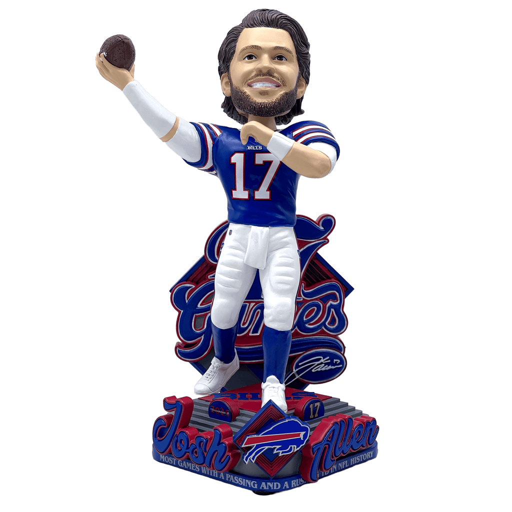Josh Allen Buffalo Bills Most Games With Passing & Rushing Touchdown In NFL History Bobblehead FOCO - FOCO.com