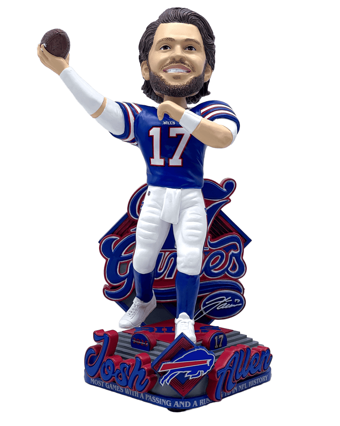 Josh Allen Buffalo Bills Most Games With Passing & Rushing Touchdown In NFL History Bobblehead FOCO - FOCO.com