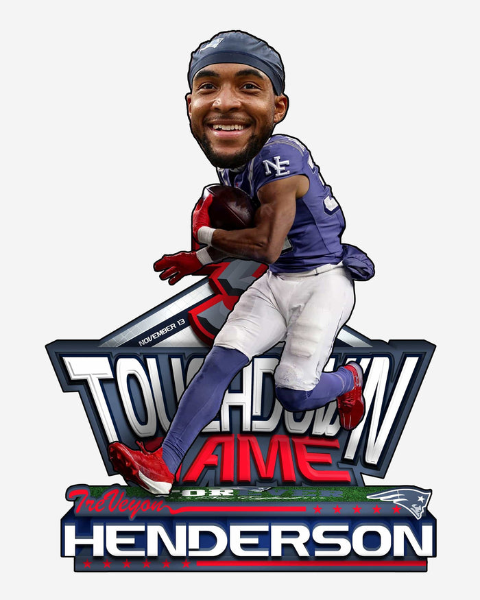 TreVeyon Henderson New England Patriots 3 Touchdowns Gamebreaker Bobblehead FOCO - FOCO.com