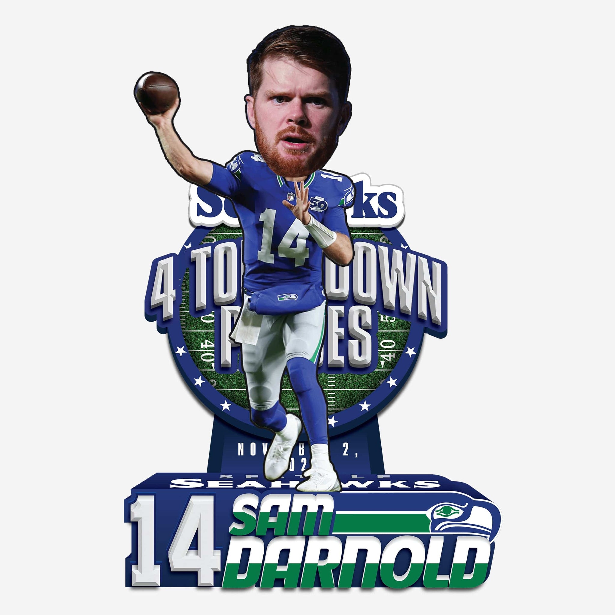 Sam Darnold Seattle Seahawks Gamebreaker Bobblehead FOCO