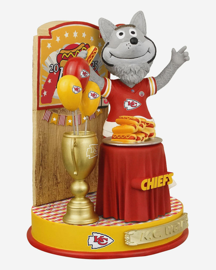 KC Wolf Kansas City Chiefs Hot Dog Eating Contest Bobblehead FOCO - FOCO.com