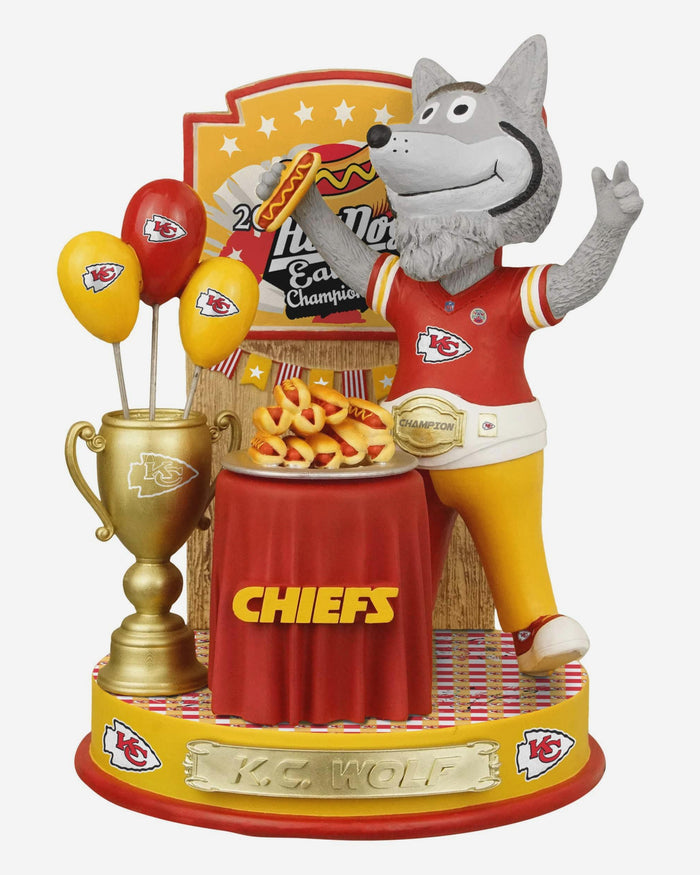 KC Wolf Kansas City Chiefs Hot Dog Eating Contest Bobblehead FOCO - FOCO.com
