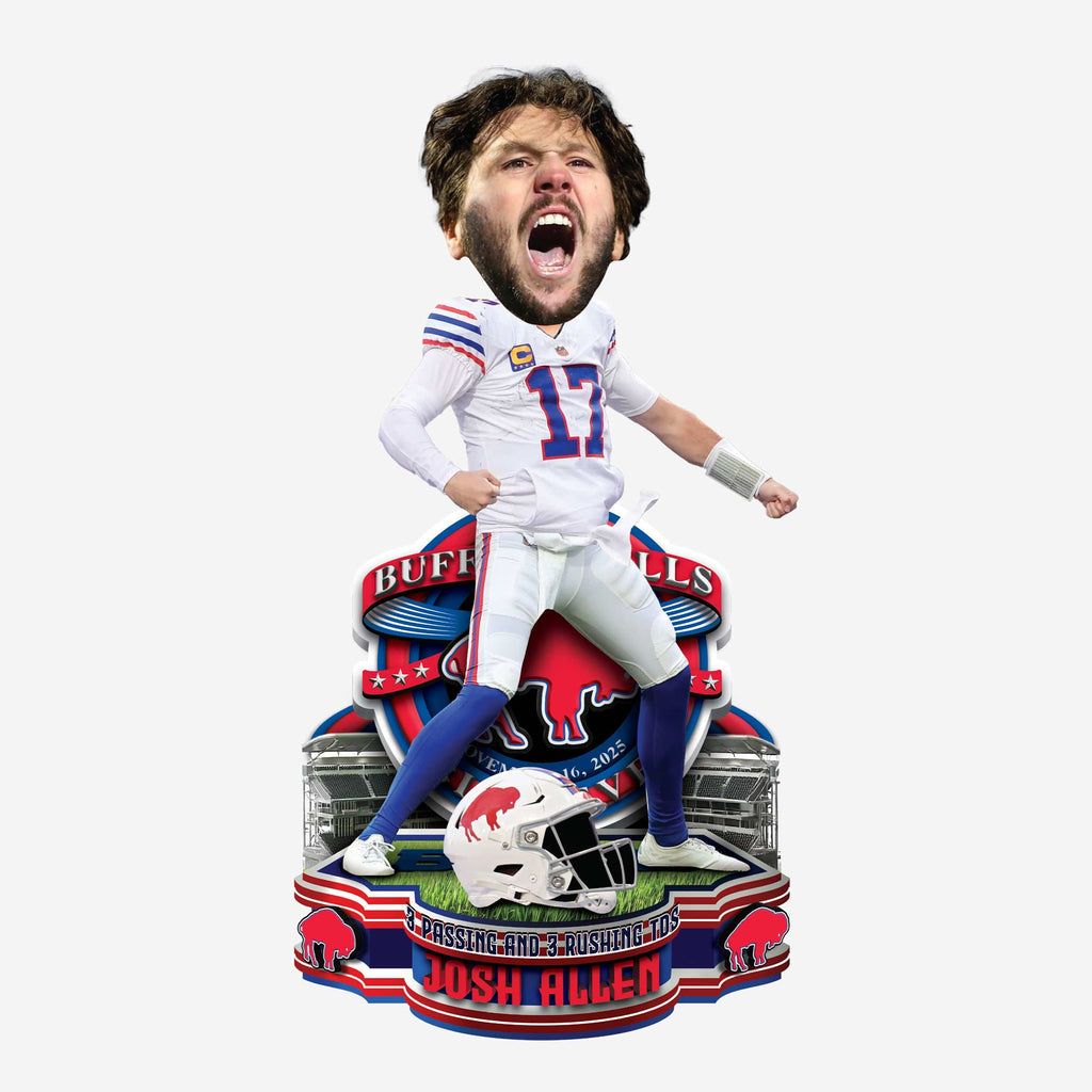 Josh Allen Buffalo Bills Historic 6 Touchdown Performance Bobblehead FOCO - FOCO.com