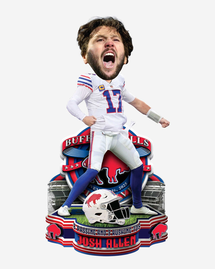 Josh Allen Buffalo Bills Historic 6 Touchdown Performance Bobblehead FOCO - FOCO.com