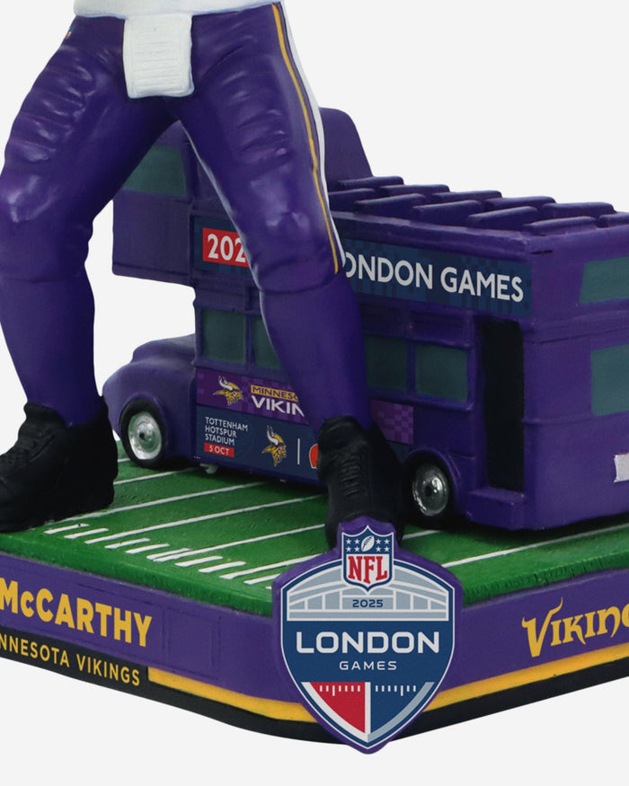 JJ McCarthy Minnesota Vikings 2025 NFL International Game Bobblehead FOCO - FOCO.com