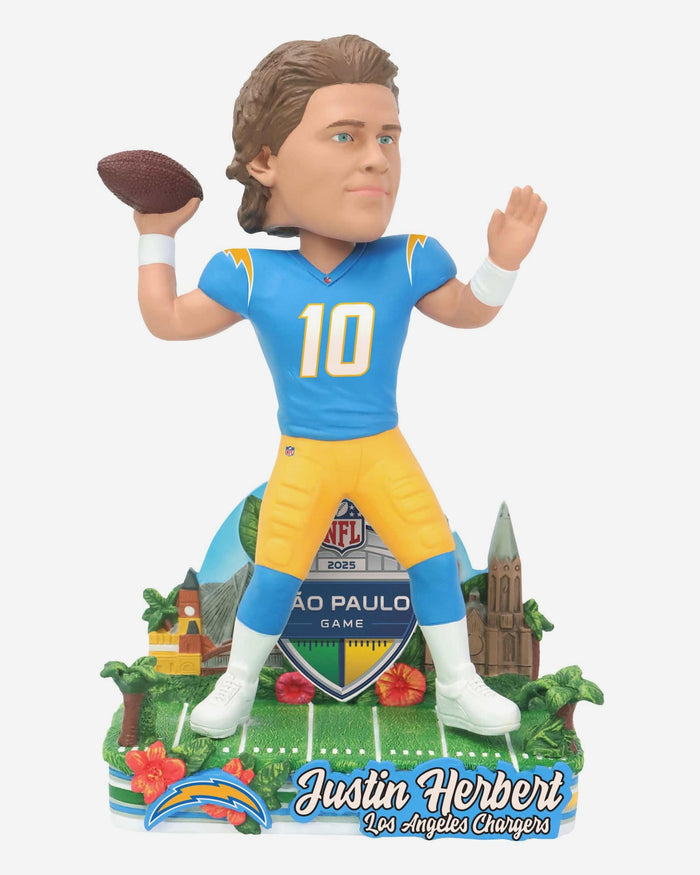 Justin Herbert Los Angeles Chargers 2025 International Game Bobblehead FOCO - FOCO.com
