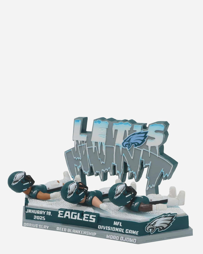Philadelphia Eagles Divisional Round Let's Hunt Snow Angels Mini Bobblehead Scene FOCO - FOCO.com