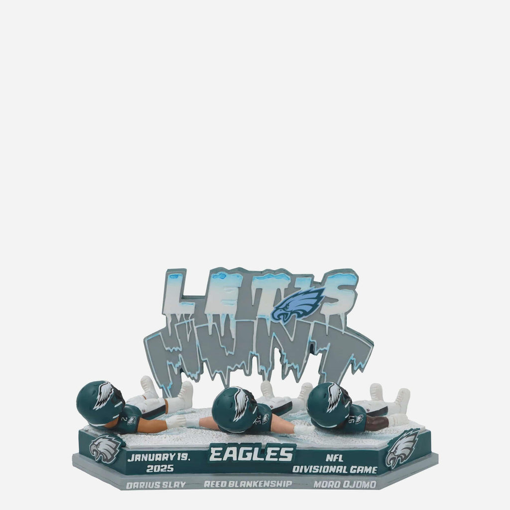 Philadelphia Eagles Divisional Round Let's Hunt Snow Angels Mini Bobblehead Scene FOCO - FOCO.com