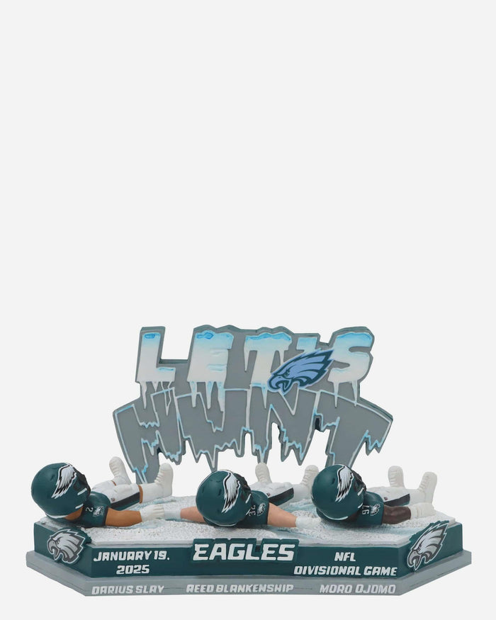 Philadelphia Eagles Divisional Round Let's Hunt Snow Angels Mini Bobblehead Scene FOCO - FOCO.com