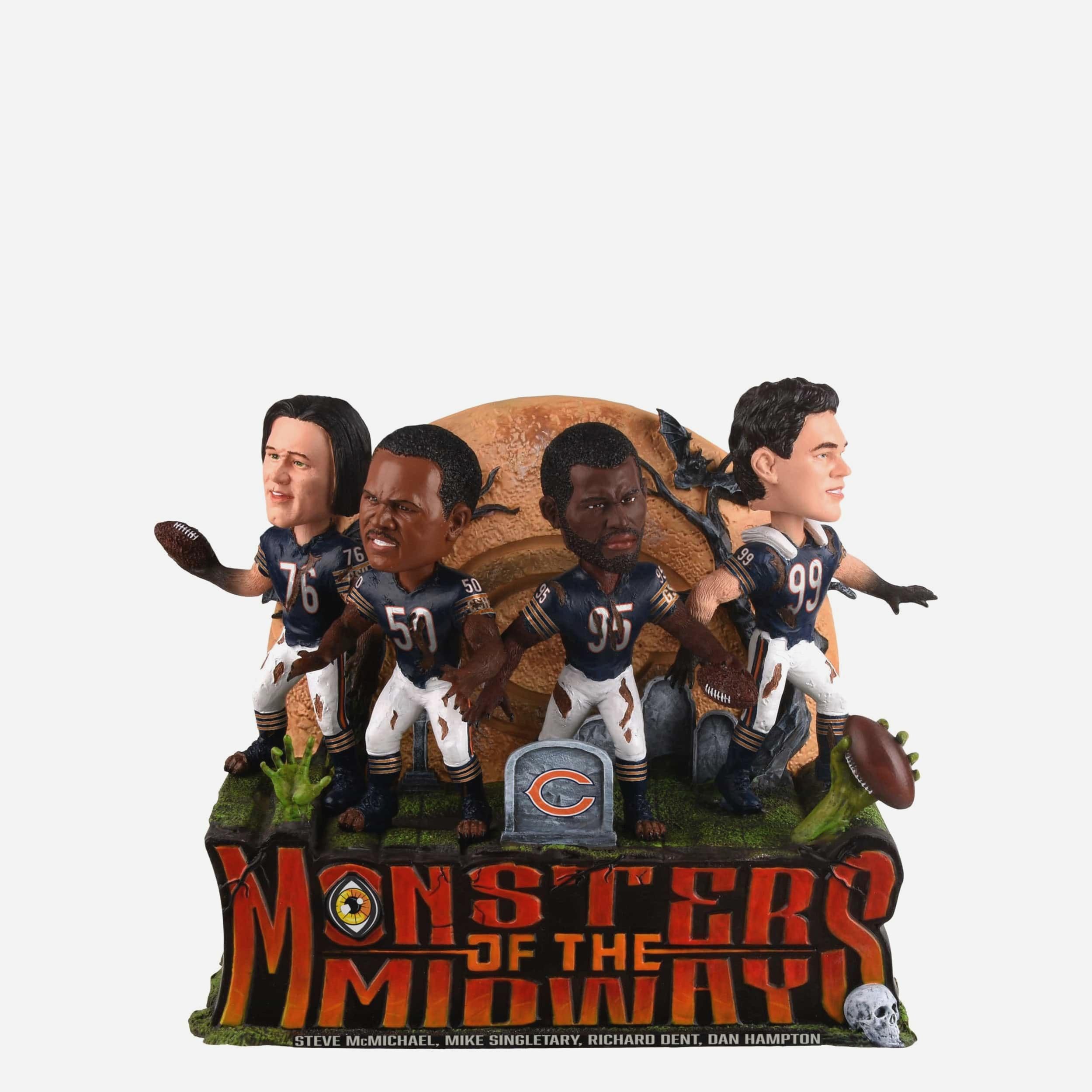 Chicago Bears Monsters of the Midway Defense Mini Bobblehead Scene