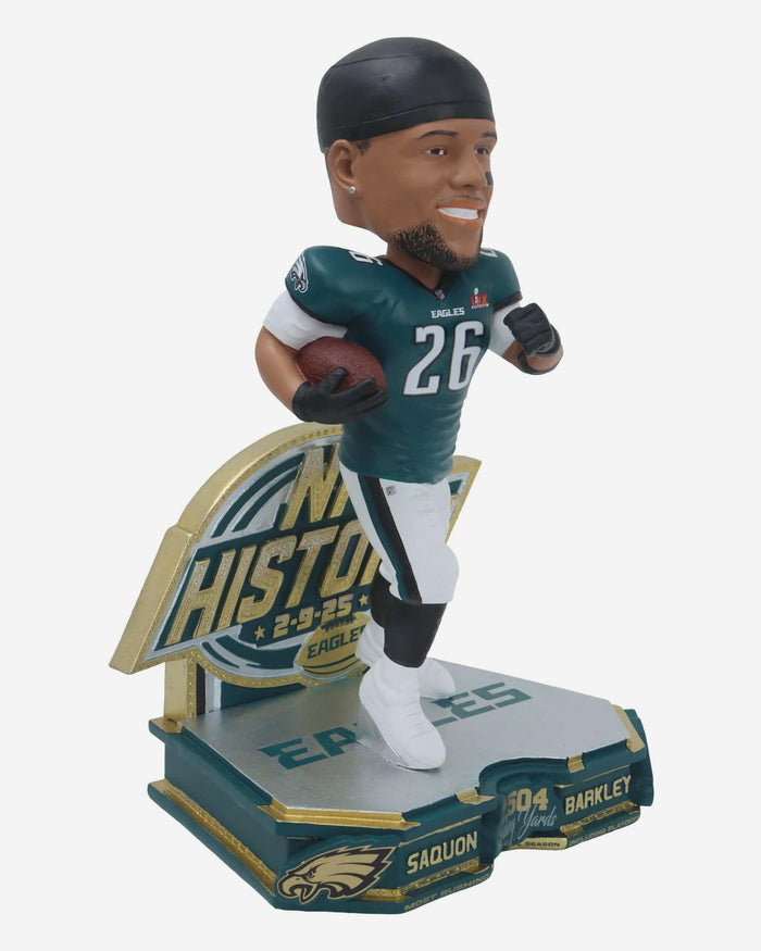 Saquon Barkley Philadelphia Eagles Single-Season Rushing Yards Record Bobblehead FOCO - FOCO.com