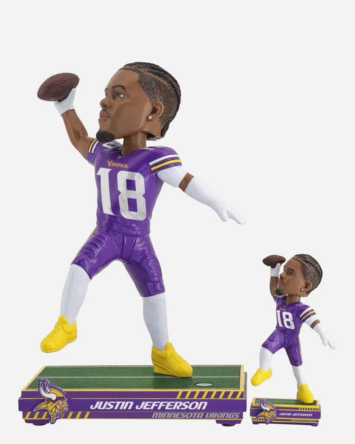 Justin Jefferson Minnesota Vikings Magnetized Bobble Dubblz Bobblehead FOCO - FOCO.com
