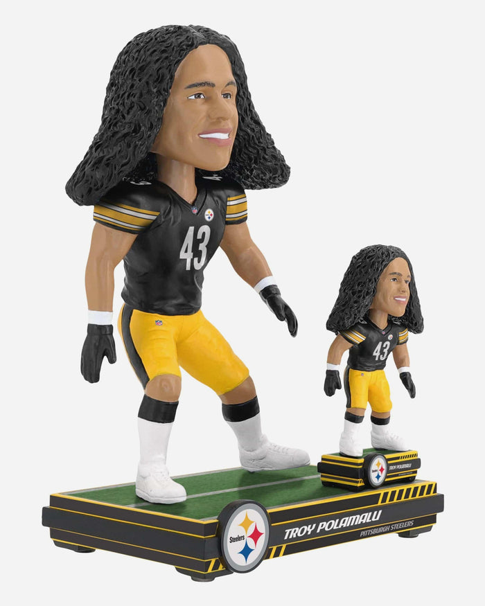 Troy Polamalu Pittsburgh Steelers Magnetized Bobble Dubblz Bobblehead FOCO - FOCO.com