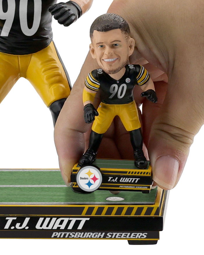 TJ Watt Pittsburgh Steelers Magnetized Bobble Dubblz Bobblehead FOCO - FOCO.com
