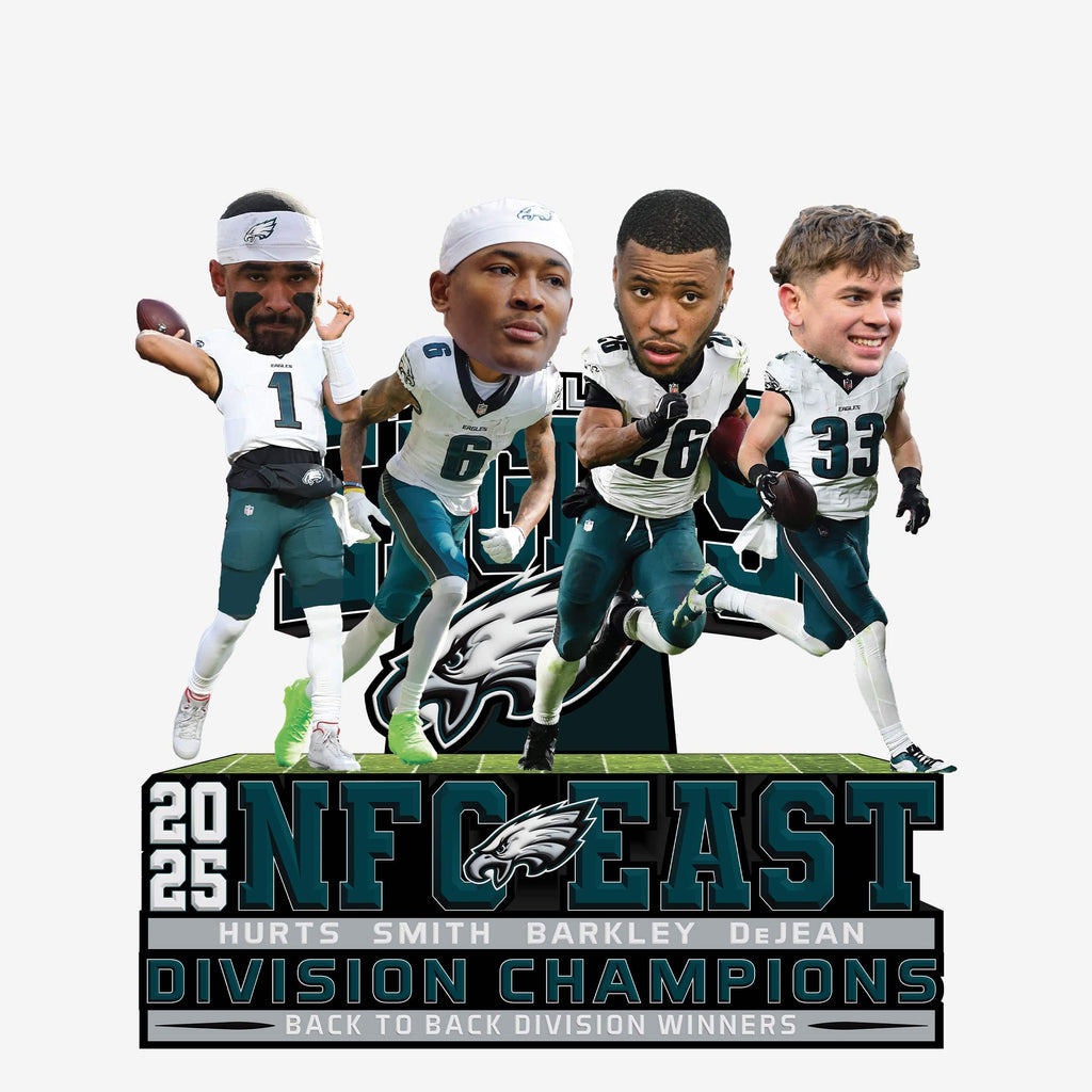 Philadelphia Eagles 2025 NFC East Division Champions Mini Bobblehead Scene FOCO - FOCO.com