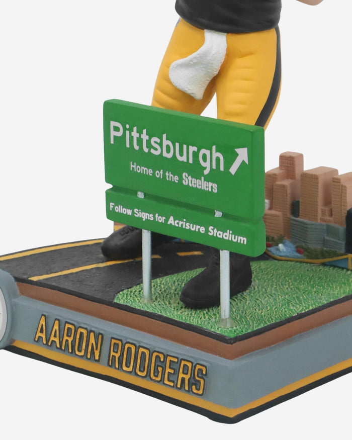 Aaron Rodgers Pittsburgh Steelers Next Stop Bobblehead FOCO - FOCO.com