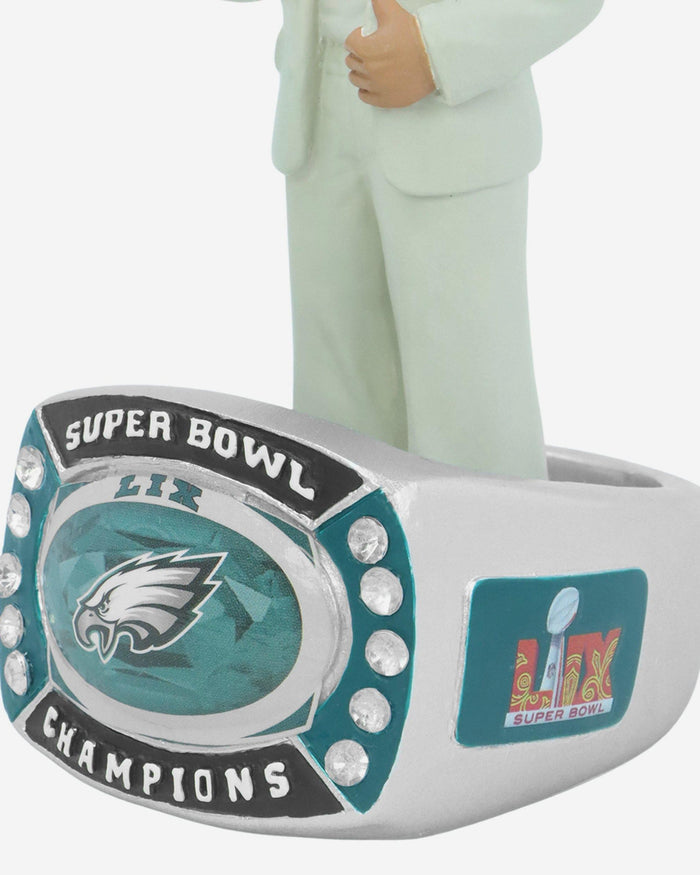 Jalen Hurts Philadelphia Eagles Ring Ceremony Ring Base Bobblehead FOCO - FOCO.com