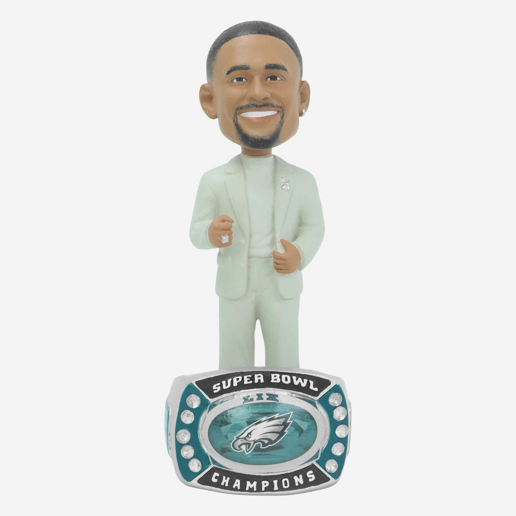 Jalen Hurts Philadelphia Eagles Ring Ceremony Ring Base Bobblehead FOCO - FOCO.com