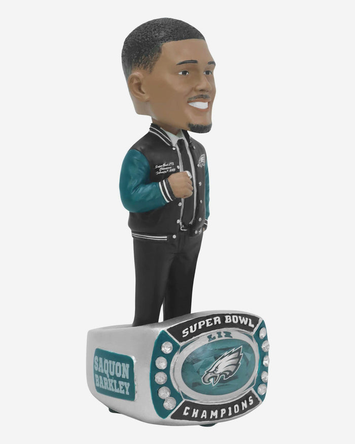 Saquon Barkley Philadelphia Eagles Ring Ceremony Ring Base Bobblehead FOCO - FOCO.com