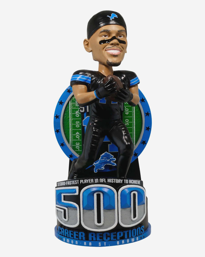 Amon-Ra St Brown Detroit Lions 500 Receptions Bobblehead FOCO - FOCO.com