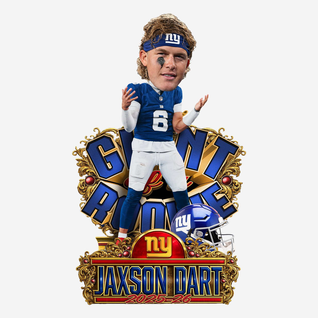 Jaxson Dart New York Giants Rising Rookie Bobblehead FOCO - FOCO.com