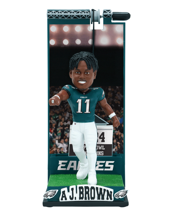 AJ Brown Philadelphia Eagles Banner Raising Bobblehead FOCO - FOCO.com