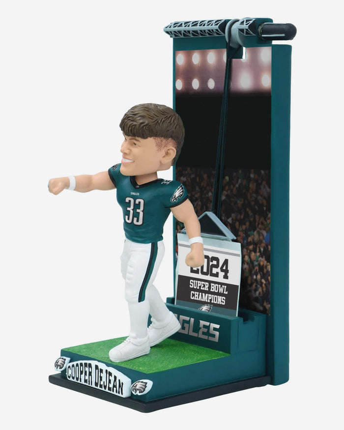 Cooper DeJean Philadelphia Eagles Banner Raising Bobblehead FOCO - FOCO.com