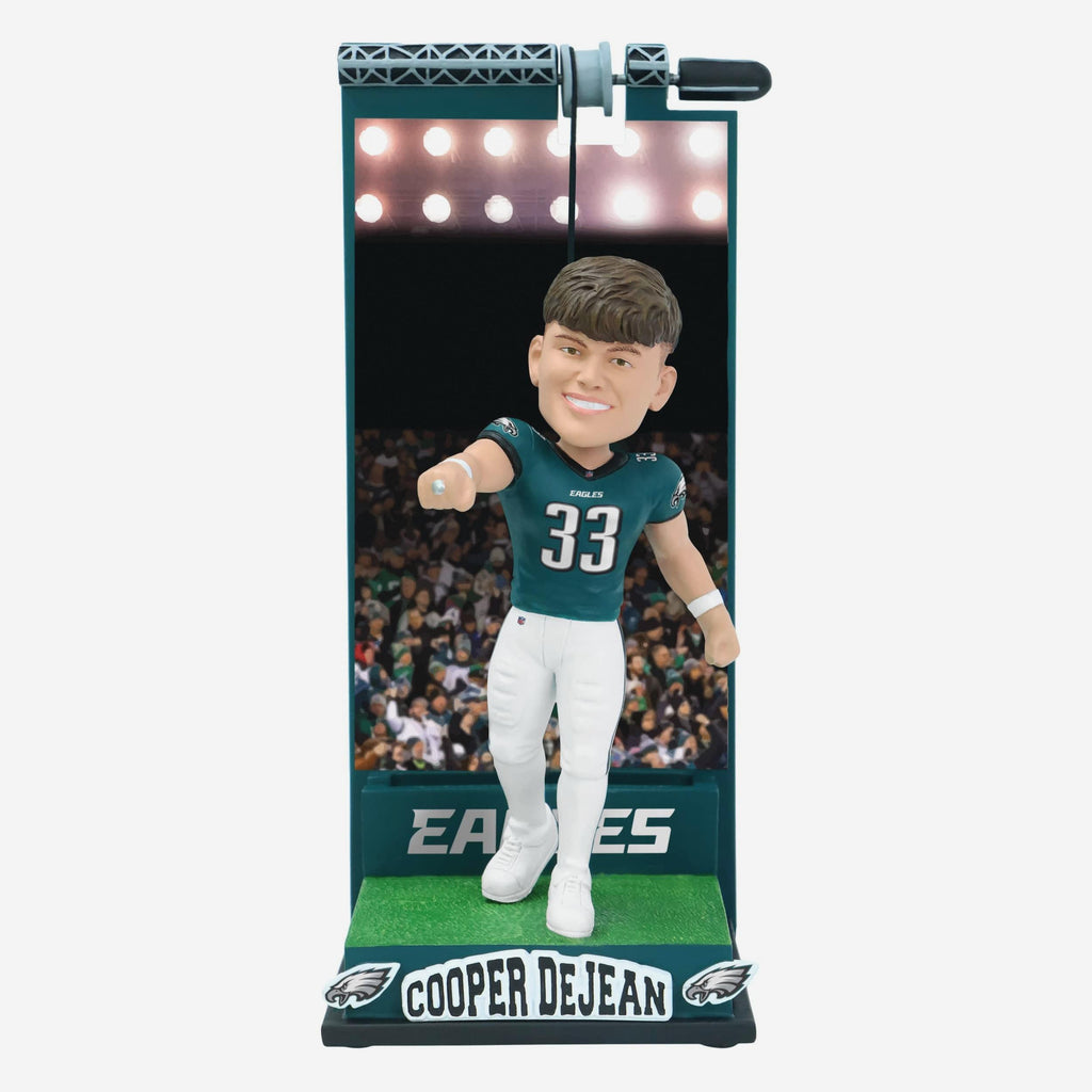 Cooper DeJean Philadelphia Eagles Banner Raising Bobblehead FOCO - FOCO.com