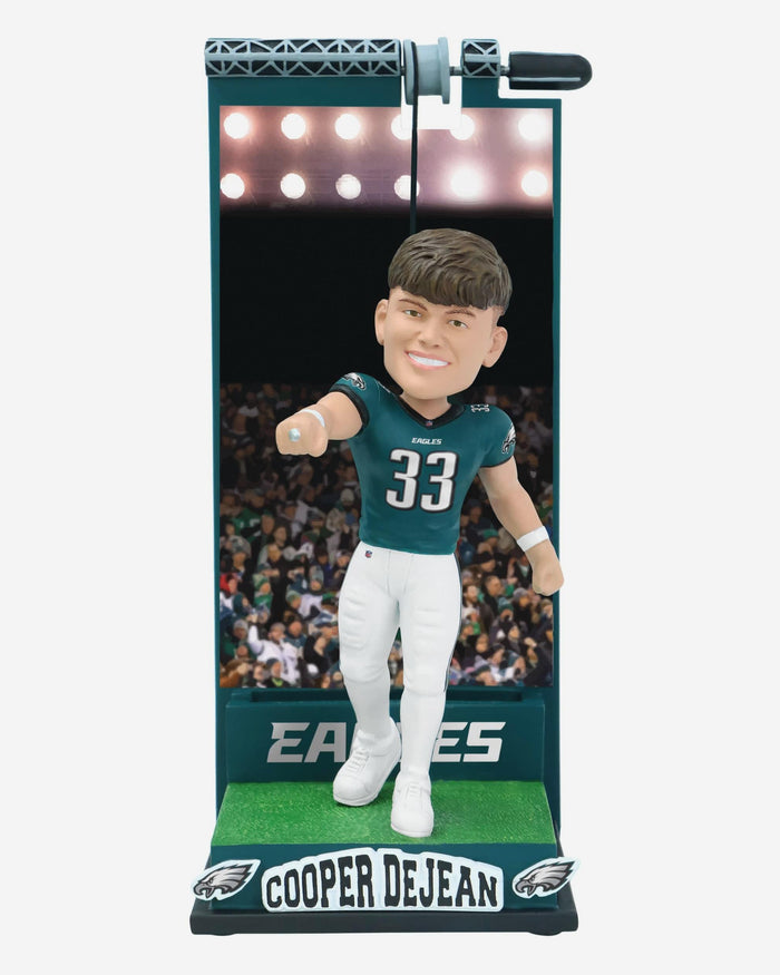 Cooper DeJean Philadelphia Eagles Banner Raising Bobblehead FOCO - FOCO.com