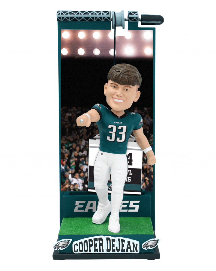Cooper DeJean Philadelphia Eagles Banner Raising Bobblehead FOCO - FOCO.com