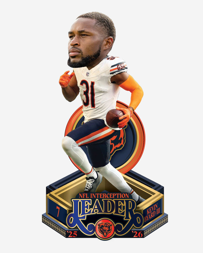Kevin Byard Chicago Bears 2025 NFL Interception Leader Bobblehead FOCO - FOCO.com
