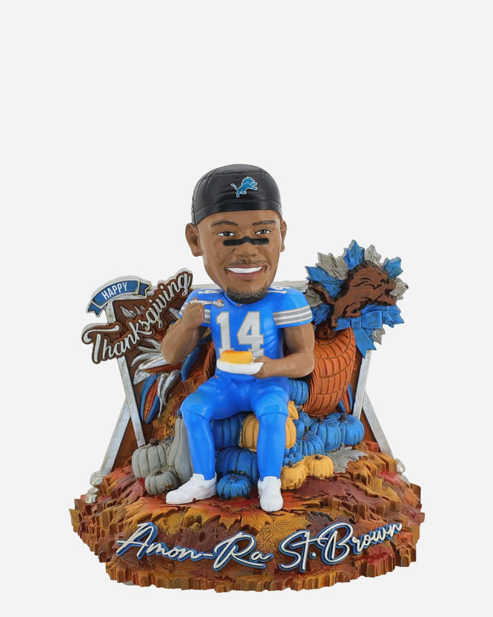 Amon Ra St Brown Detroit Lions Thanksgiving Day Bobblehead FOCO - FOCO.com