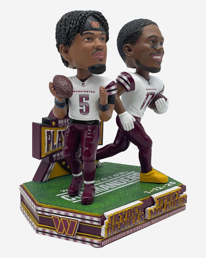 Jayden Daniels & Terry McLaurin Washington Commanders Wild Card Dual Gamebreaker Bobblehead FOCO - FOCO.com