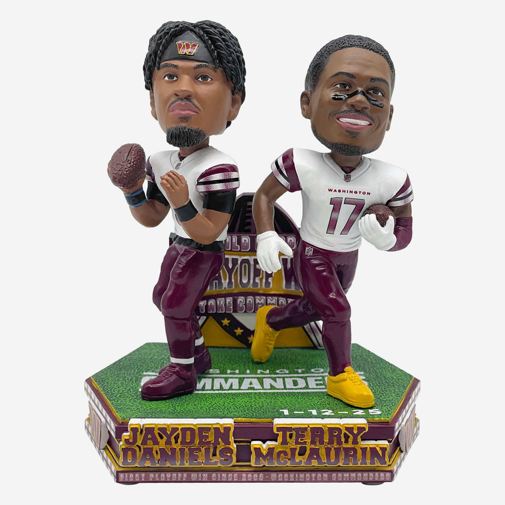 Jayden Daniels & Terry McLaurin Washington Commanders Wild Card Dual Gamebreaker Bobblehead FOCO - FOCO.com