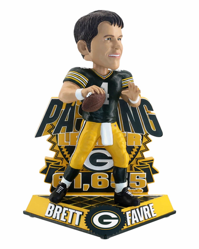 Brett Favre Green Bay Packers All Time Franchise Leading Passer Bobblehead FOCO - FOCO.com