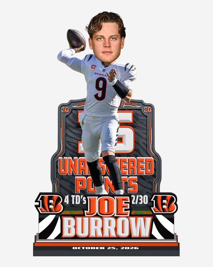 Joe Burrow Cincinnati Bengals Comeback Gamebreaker Bobblehead