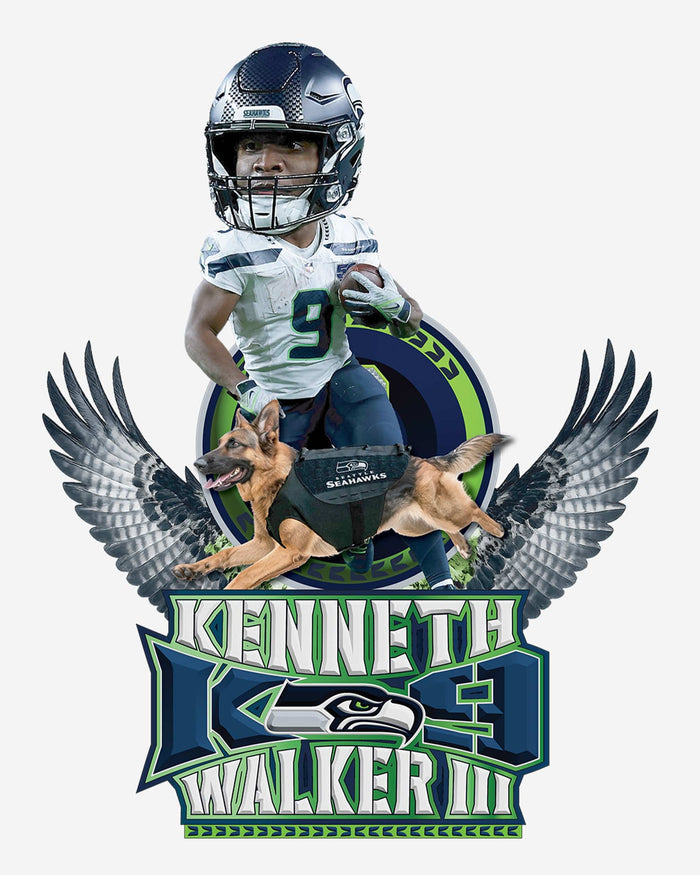 Kenneth Walker III Seattle Seahawks K9 Bobblehead FOCO - FOCO.com
