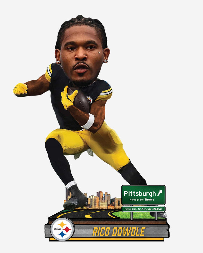 Rico Dowdle Pittsburgh Steelers Next Stop Bobblehead FOCO - FOCO.com
