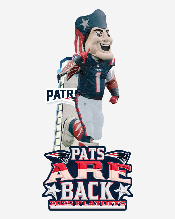 Patriot Pat New England Patriots Pats are Back Bobblehead FOCO - FOCO.com