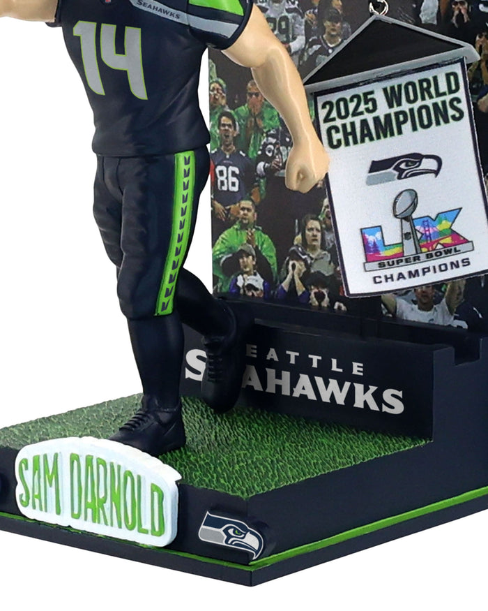 Sam Darnold Seattle Seahawks Banner Raising Bobblehead FOCO - FOCO.com