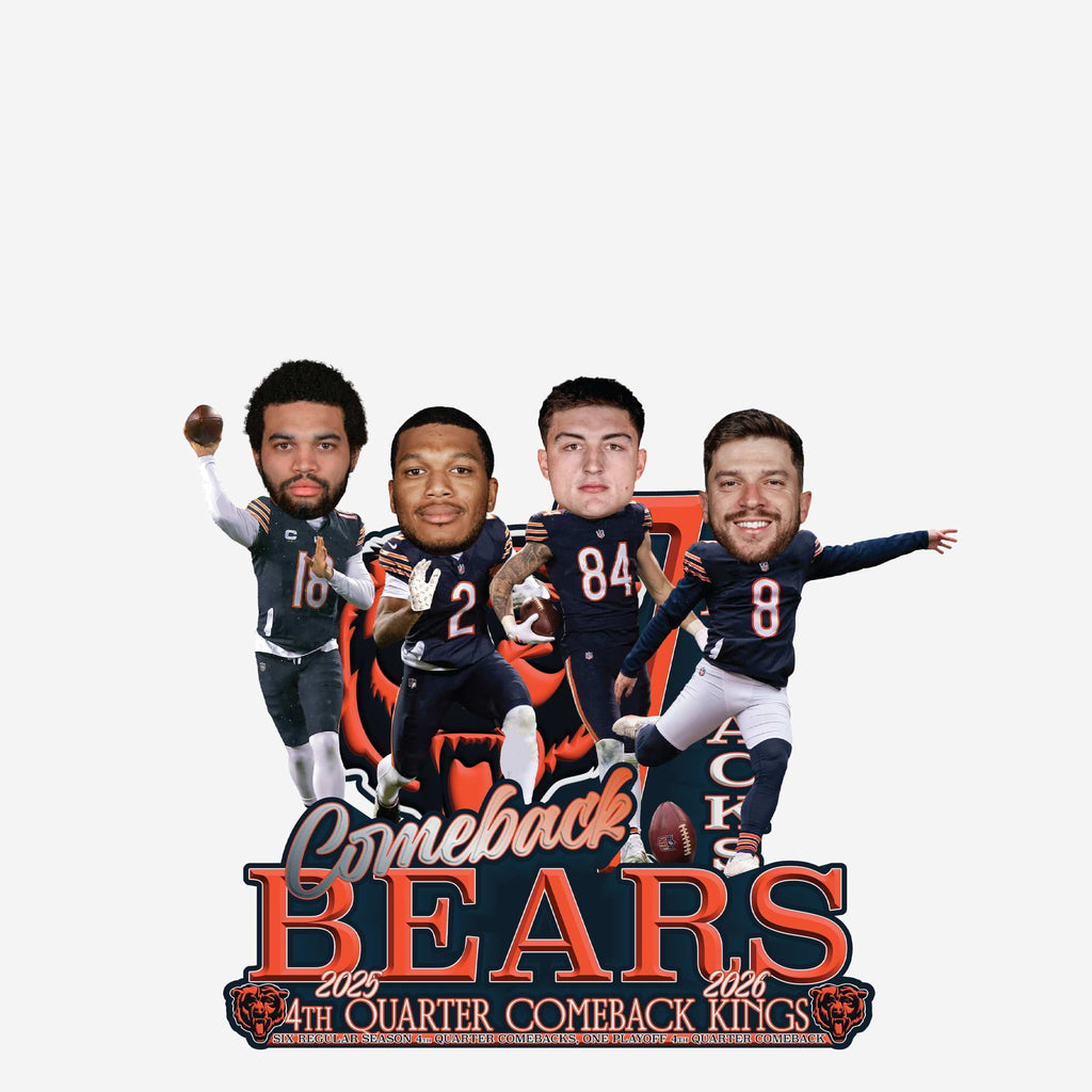 Chicago Bears The Comeback Bears Mini Bobblehead Scene FOCO - FOCO.com