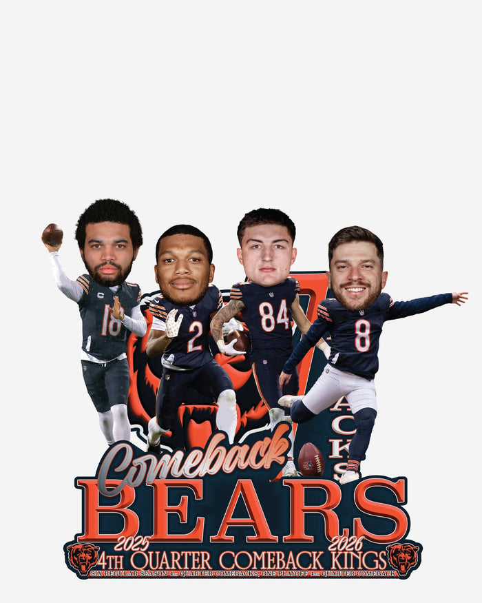 Chicago Bears The Comeback Bears Mini Bobblehead Scene
