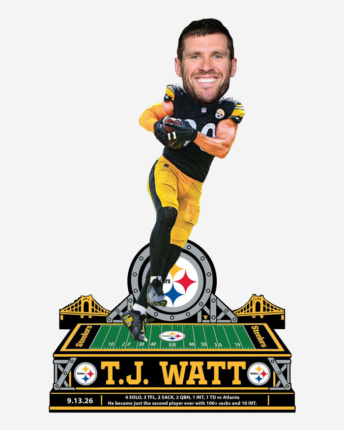 TJ Watt Pittsburgh Steelers First Career Pick-Six Gamebreaker Bobblehead