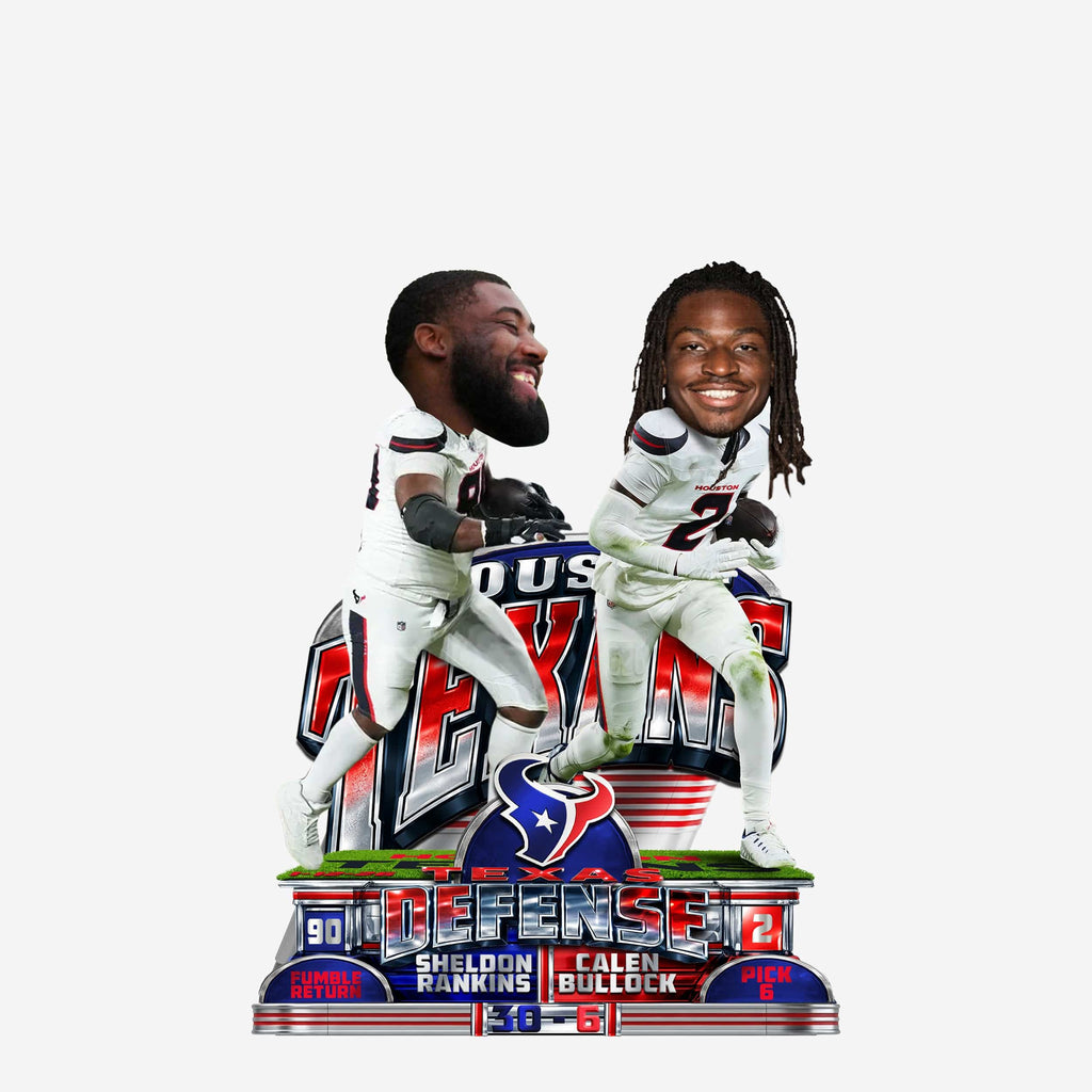 Sheldon Rankins & Calen Bullock Houston Texans NFL Wild Card Gamebreaker Mini Dual Bobblehead FOCO - FOCO.com