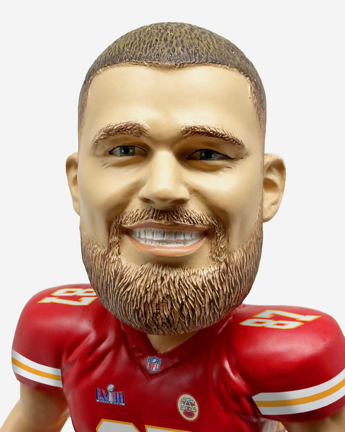 Travis Kelce Kansas City Chiefs 3x Super Bowl LVIII Champions Bobblehead FOCO - FOCO.com