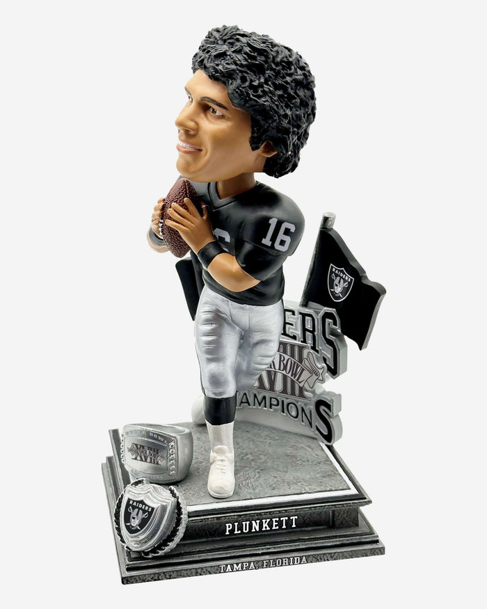 Jim Plunkett Las Vegas Raiders Super Bowl XVIII Champions 40th Anniversary Bobblehead FOCO - FOCO.com