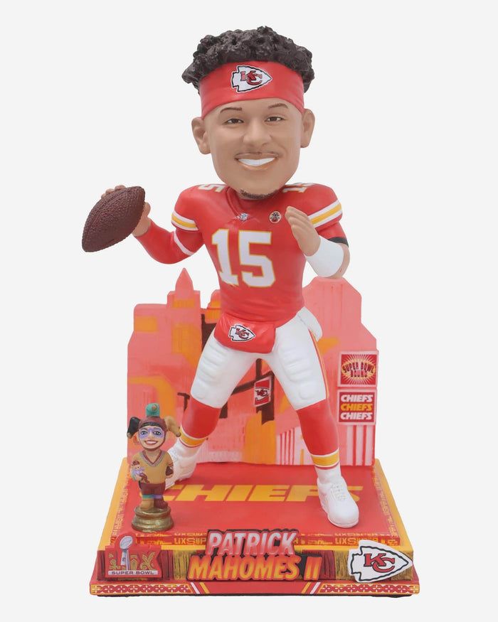 Patrick Mahomes Kansas City Chiefs Super Bowl LIX Bound Light Up Bobblehead FOCO - FOCO.com