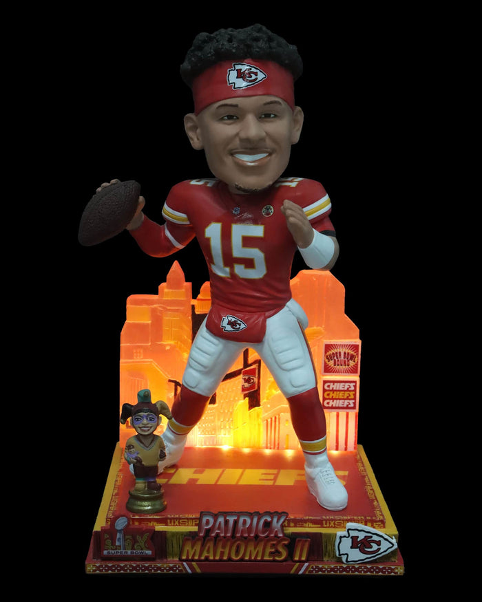 Patrick Mahomes Kansas City Chiefs Super Bowl LIX Bound Light Up Bobblehead FOCO - FOCO.com