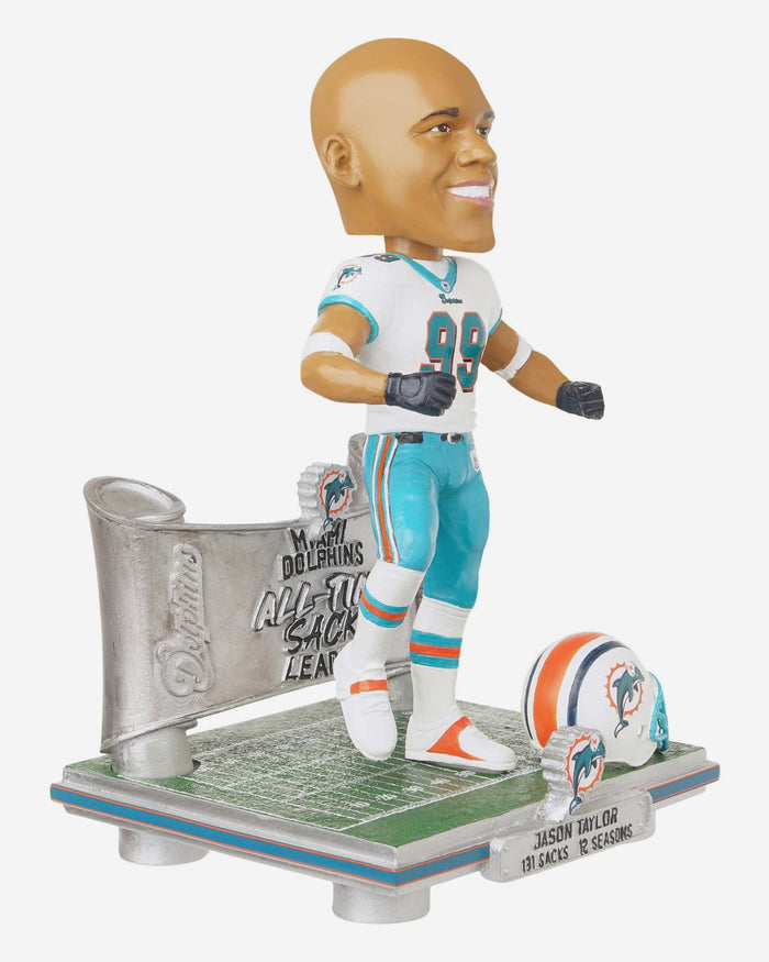 Jason Taylor Miami Dolphins All-Time Sack Leader Bobblehead FOCO - FOCO.com