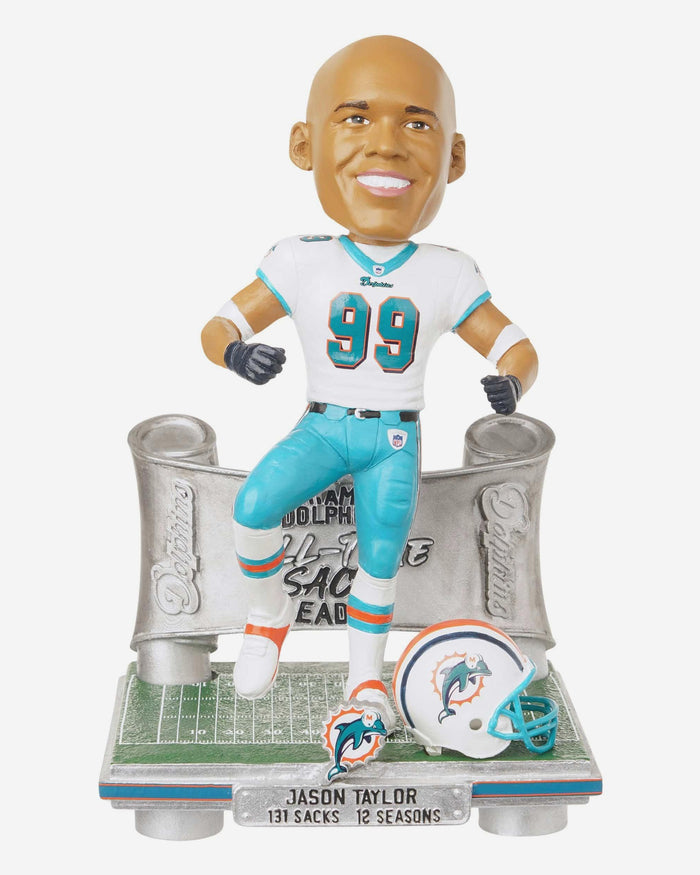 Jason Taylor Miami Dolphins All-Time Sack Leader Bobblehead FOCO - FOCO.com